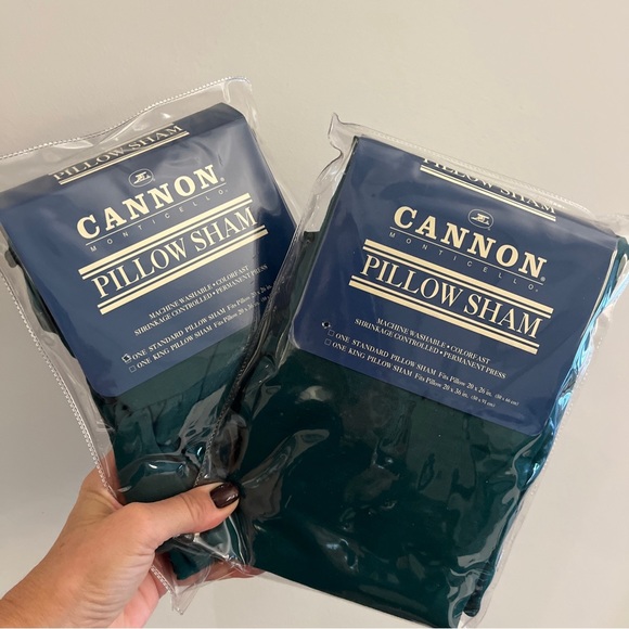 Vintage New Green Cannon Monticello Shams. Set of 2 in original packaging. - Picture 11 of 13